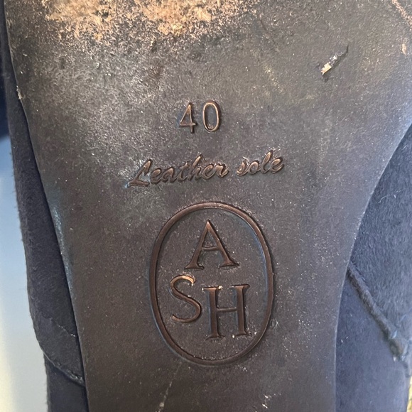 ASH GANG NAVY BLUE SUEDE BOOTIE SZ 40 VGUC WESTERN COWGIRL - Picture 4 of 12